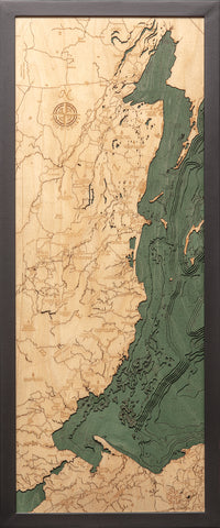 Belize 3-D Nautical Wood Chart, Medium, 13.5" x 31"