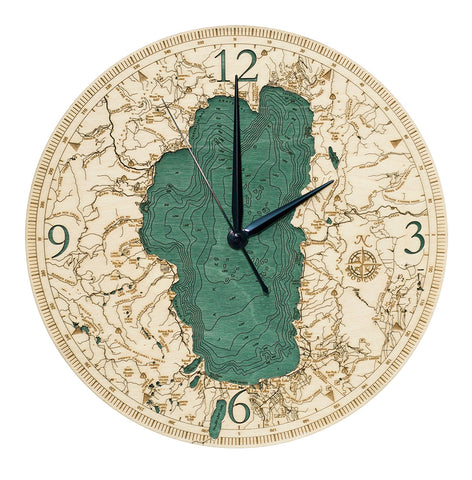 Lake Tahoe Clock, 12" Diameter