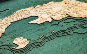 Exciting Caribbean Wood Maps