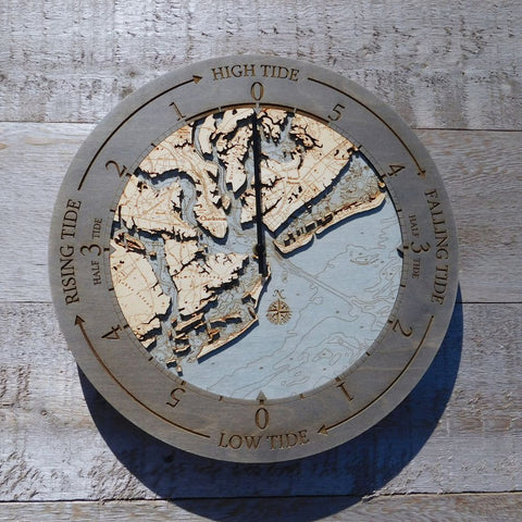 Charleston SC Tide Clock, 16.50" Diameter