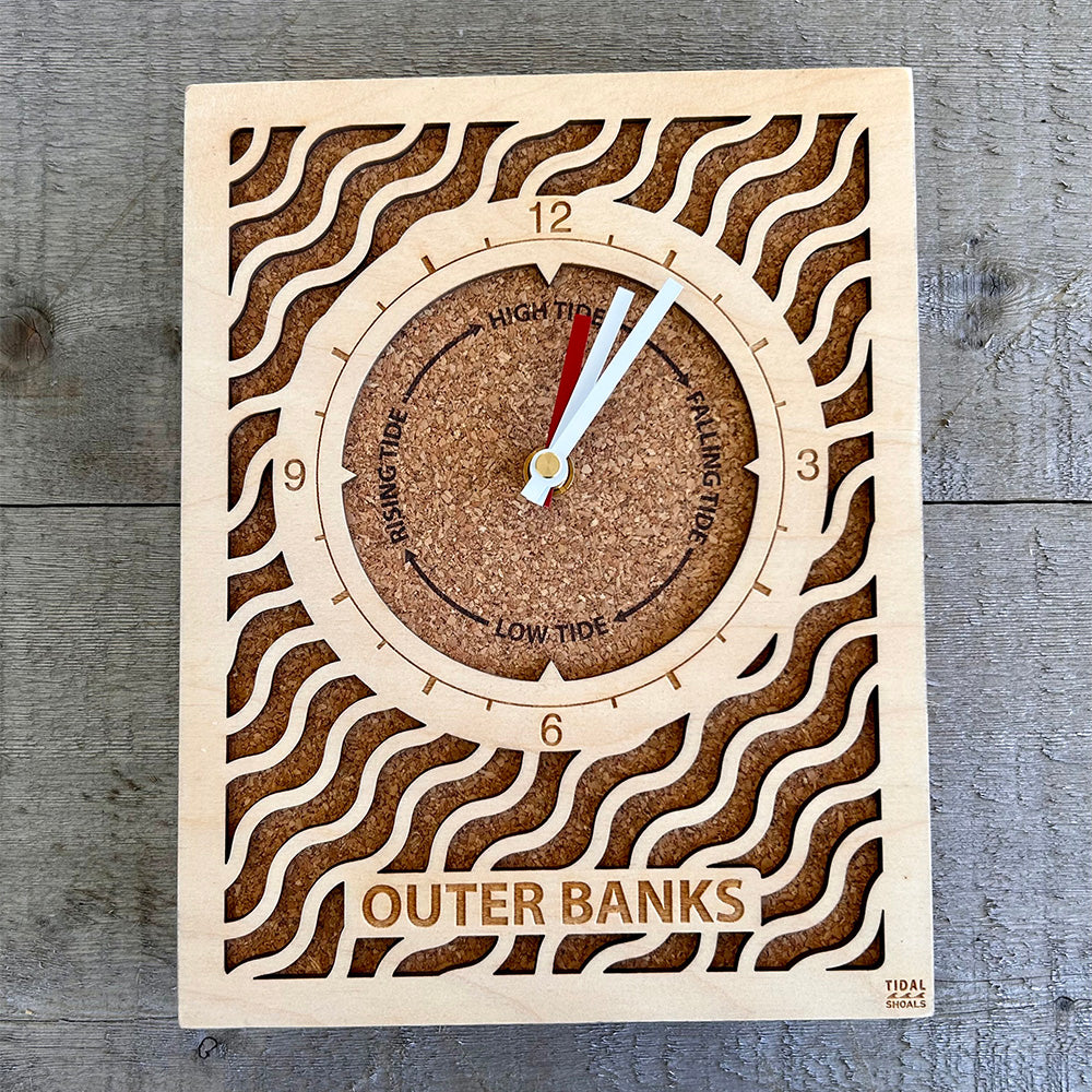 Outer Banks Cork Tide and Time Clock