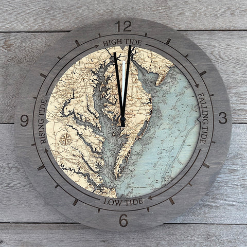 Chesapeake Bay Tide & Time Clock, 16.50" Diameter