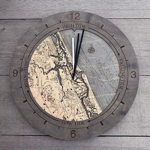Ponce Inlet Tide & Time Clock, 16.50" Diameter