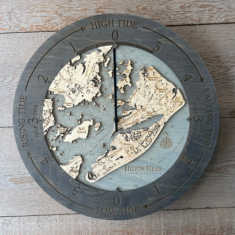 Hilton Head Tide Clock, 16.50" Diameter