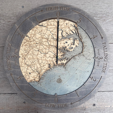 North Carolina Coast Tide Clock, 16.50" Diameter