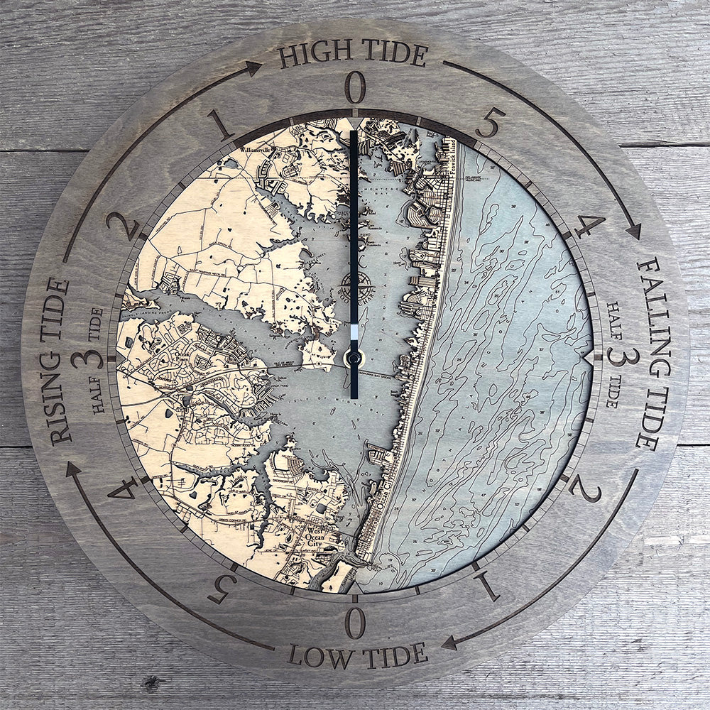 Ocean City Tide Clock, 16.50" Diameter