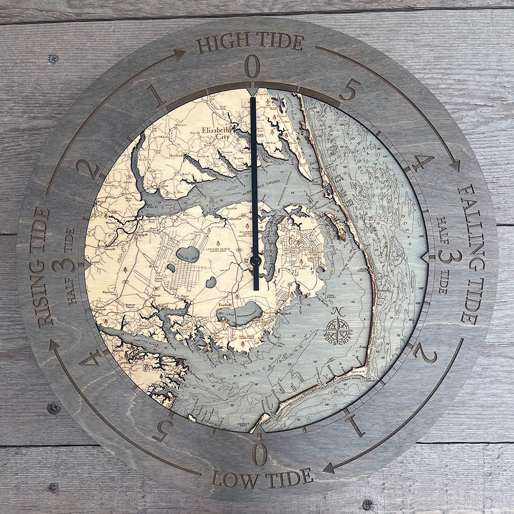 Outer Banks Tide Clock, 16.50" Diameter