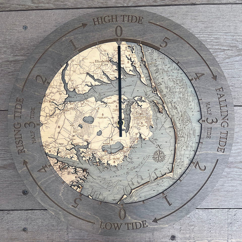 Outer Banks Tide Clock, 16.50" Diameter