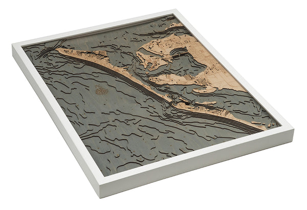 Anna Maria Island, Florida 3-D Nautical Wood Chart, Large, 24.5" x 31"