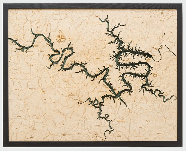 Lake of the Ozarks 3-D Wood Map