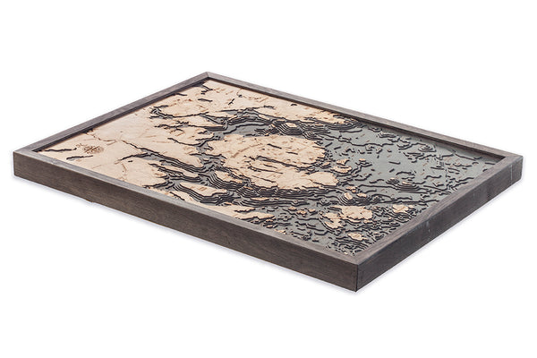 Bar Harbor / Mount Desert Island, Maine 3-D Nautical Wood Chart, Large, 24.5" x 31"
