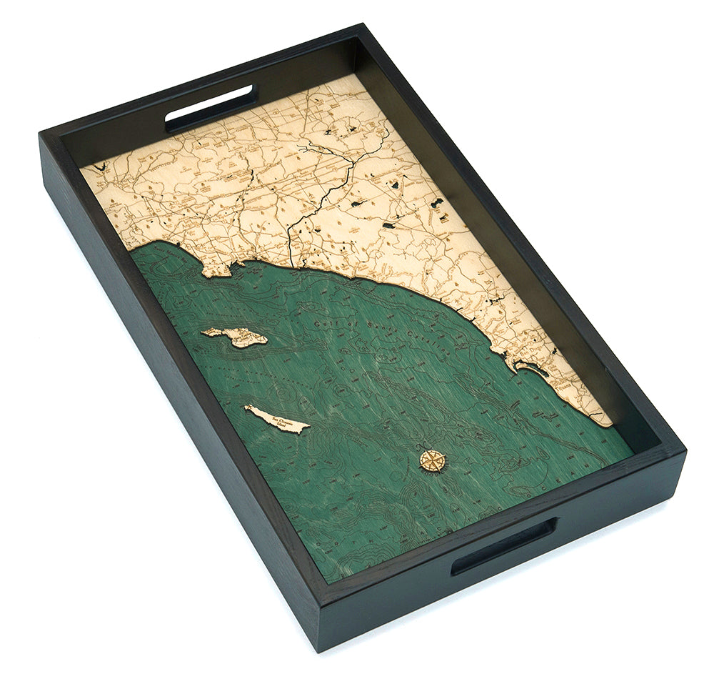 Los Angeles to San Diego, California Serving Tray 20" X 13"