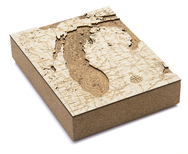 Lake Michigan Cork Map, 8" x 10"