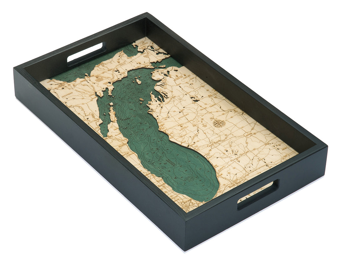 Lake Michigan Serving Tray 20" X 13"