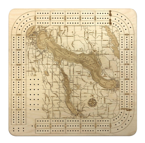 Lake Charlevoix Cribbage Board