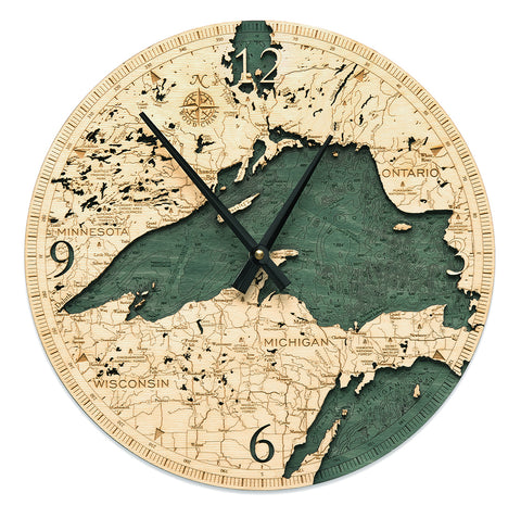 Lake Superior Clock, 12" Diameter