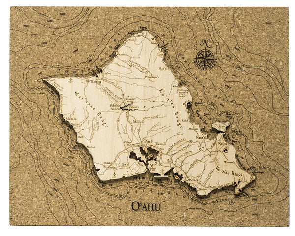 Oahu Cork Map