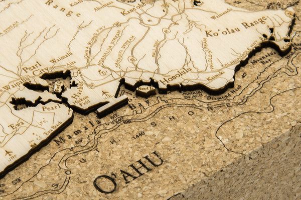 Topography Details of Map Oahu