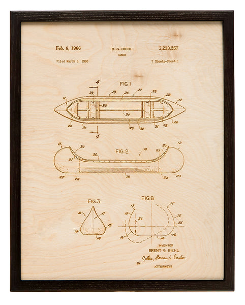 Wood Canoe Patent Art