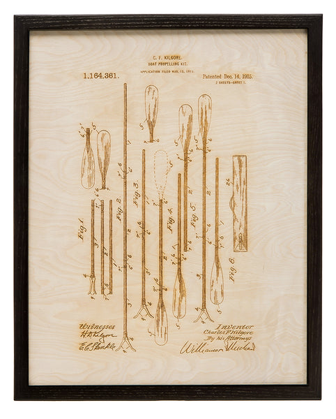 Wooden Paddle Patent Art