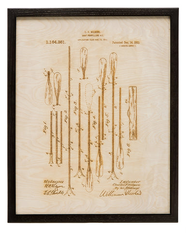 Wooden Paddle Patent Art