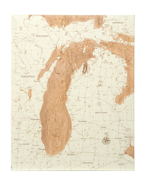 Lake Michigan "Fire & Birch" Series- 24"x 30"