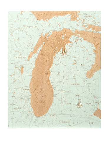 Lake Michigan "Fire & Birch" Series- 24"x 30"