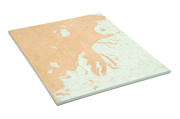 Lower Northwest Michigan Wood Map "Fire & Birch" 