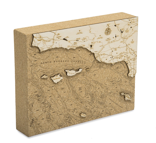 Santa Barbara / Channel Islands Cork Map
