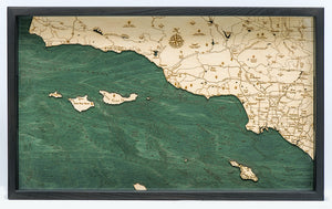 Map of Santa Barbara/Channel Islands Serving Tray