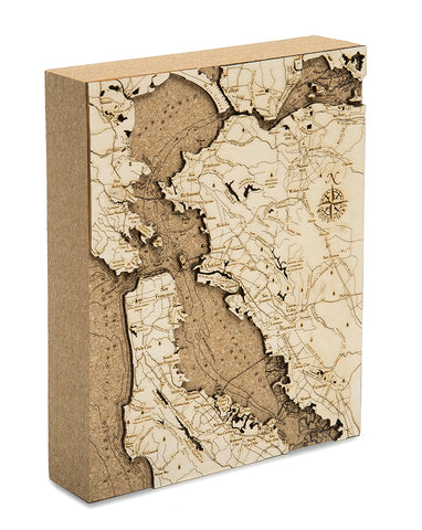 San Francisco Bay Cork Map