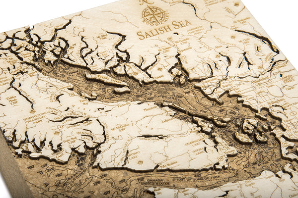 Topography Details on Salish Sea Cork Map