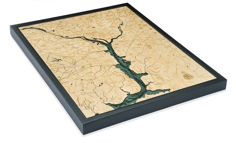 Washington, D.C. Map 3-D Nautical Wood Chart