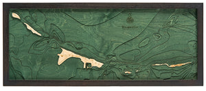 Map of Walker's Cay 3-D Nautical Wood Chart