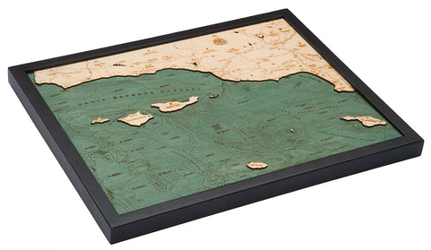 Santa Barbara/Channel Islands Single Layer Nautical Chart, 16"x20"
