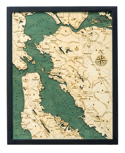 Map of San Francisco Bay, California Single Layer Nautical Chart